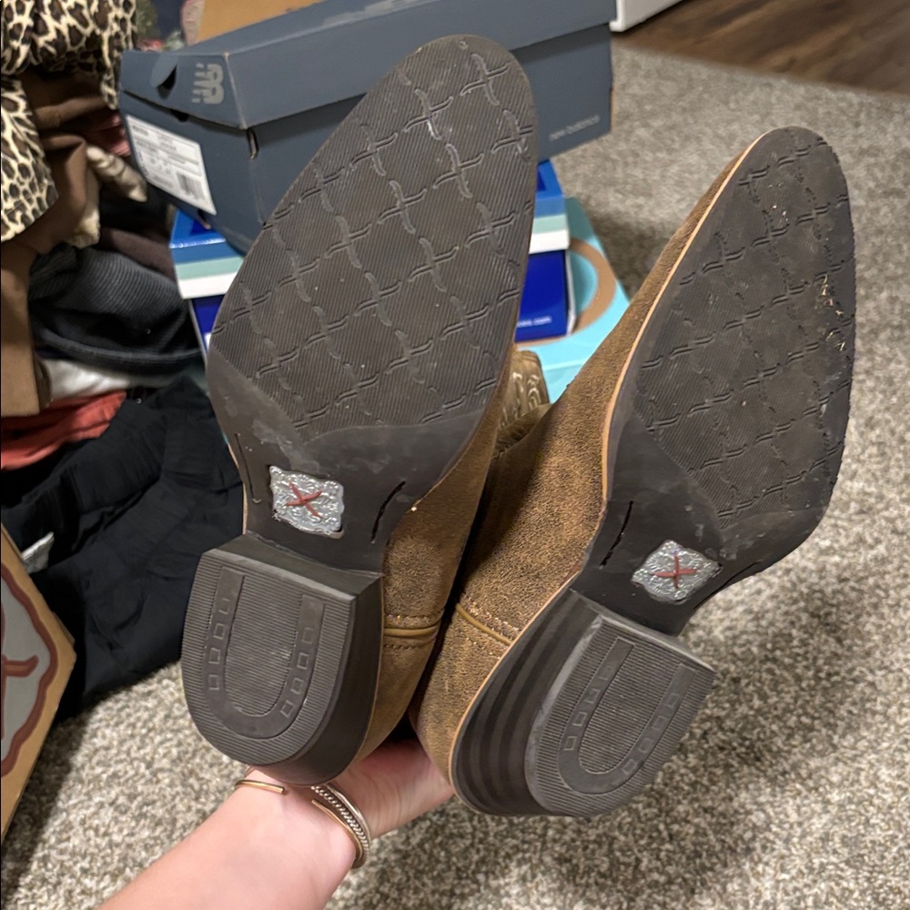 Brown Embroidered Western Boots - image 4